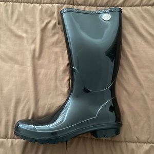 Black Tall Ugg Rain Boots Size 9